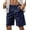 Navy Blue, variant on COOFANDY Men Linen Classic Fit Short Lightweight Drawstring Short with Pockets