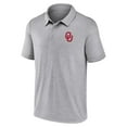 thumbnail image 2 of Men's Fanatics Gray Oklahoma Sooners Striated Primary Logo Polo, 2 of 3