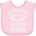 thumbnail image 3 of Inktastic Handpicked for Earth by My Grammy in Heaven with Angel Wings Boys or Girls Baby Bib, 3 of 4
