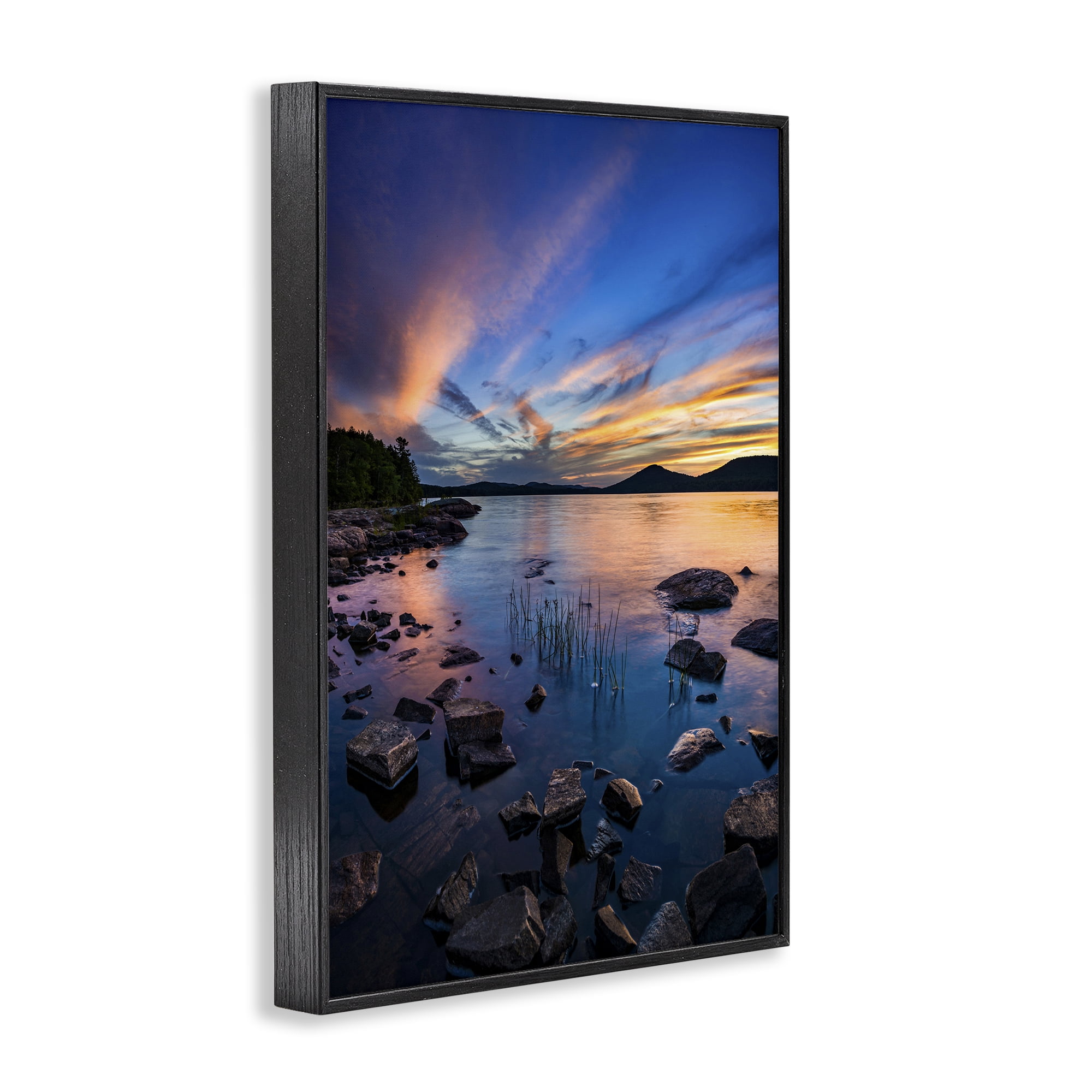 Stupell Industries Sunrise on Piseco Lake Black Framed Giclee Art, design by Jonathan Zaharek