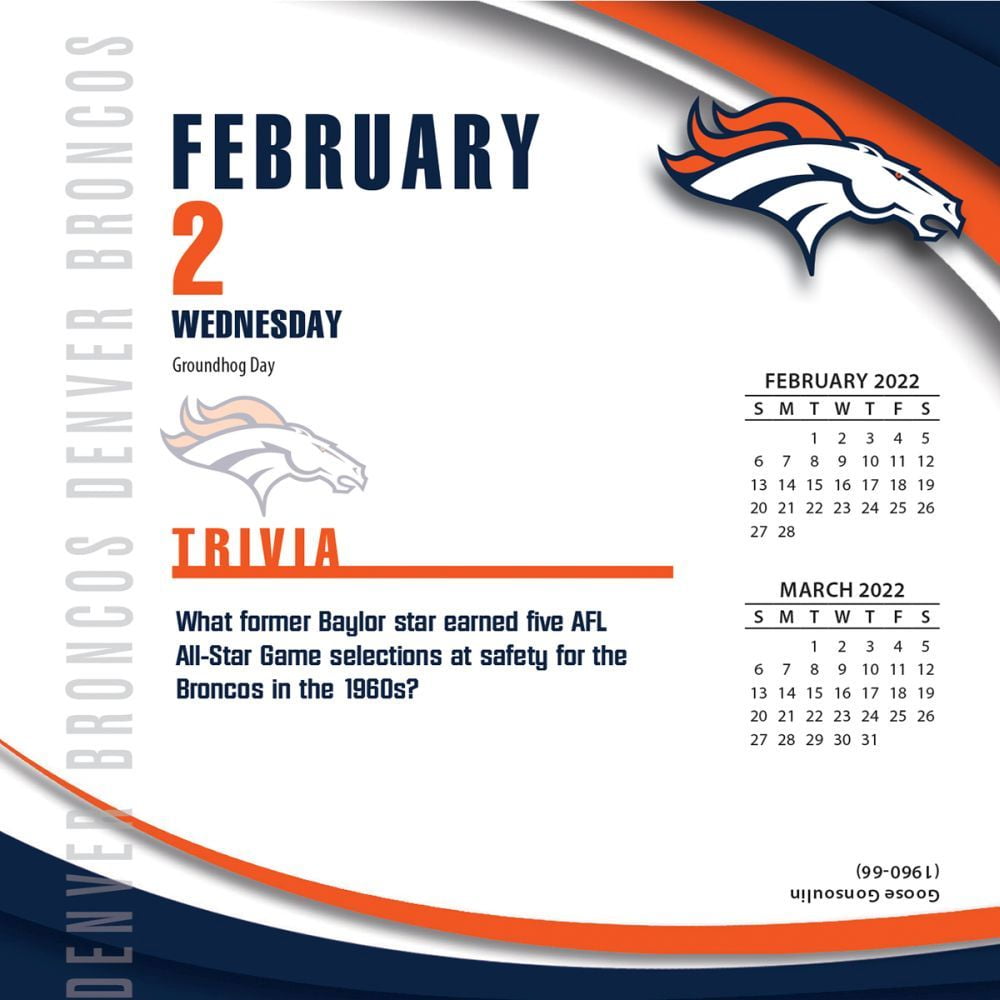 Denver Broncos 2022 Box Calendar (Other) 