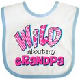 thumbnail image 3 of Inktastic Wild About Grandpa Girls Baby Bib, 3 of 4