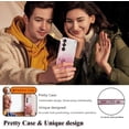 thumbnail image 6 of Phone Case for Samsung A25 5g Case Clear Glitter Sparkle Aesthetic Samsung Galaxy A25 5g Case Silicone Soft Flower Transparent Shockproof Cover Purple Slim (Pink), 6 of 7