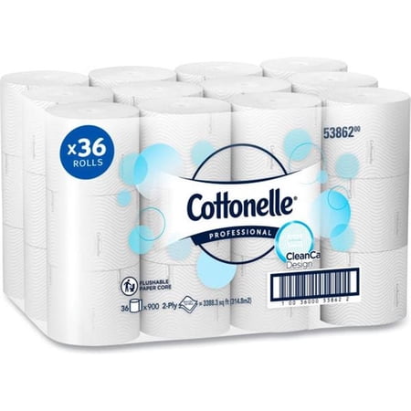 Cottonelle Clean Care Bathroom Tissue, 2-ply, White, 900 Sheets/roll, 36 Rolls/carton