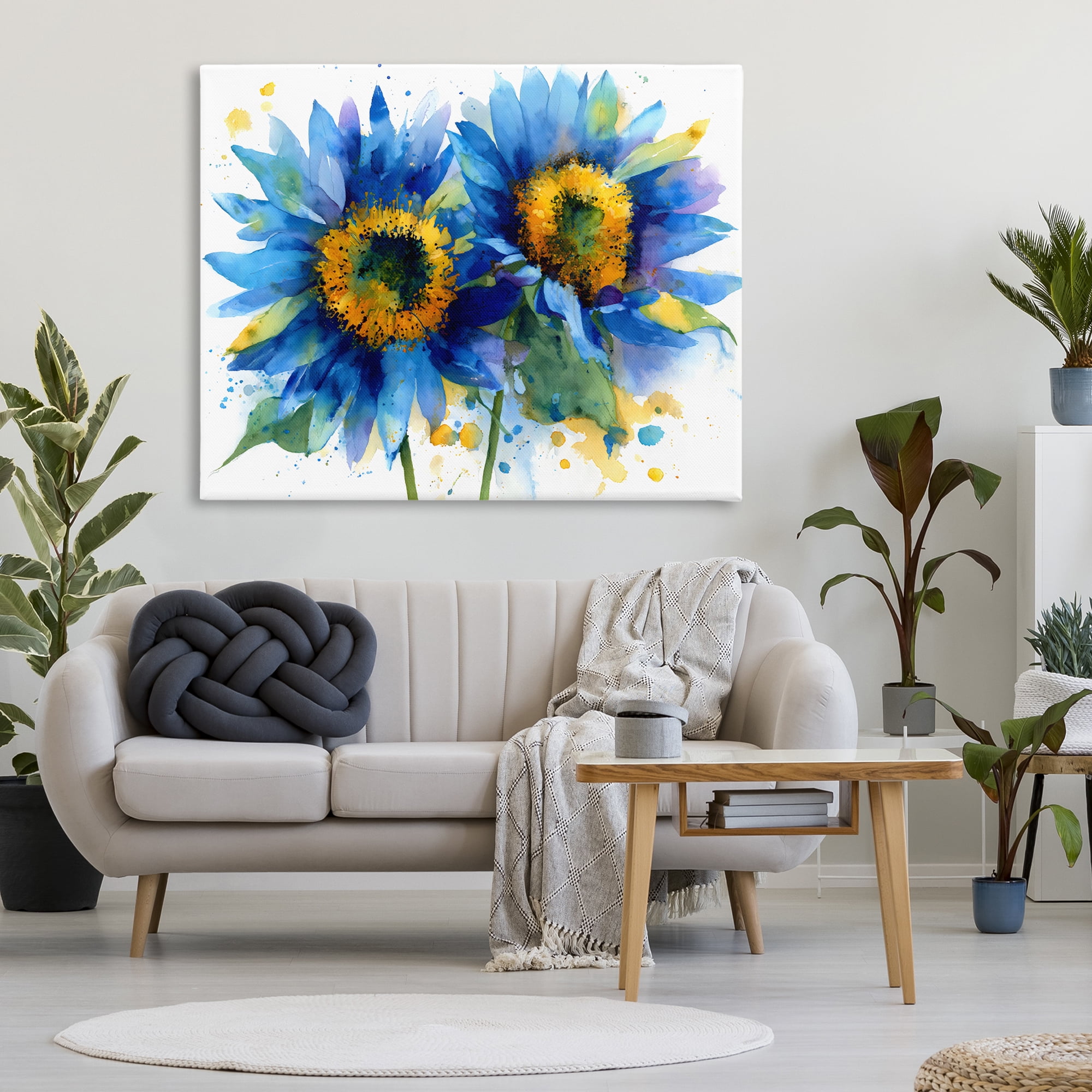 Stupell Industries Blue Sunflowers Bouquet Canvas Wall Art, design by Franklyn Gregory