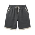 thumbnail image 6 of Miluxas Men's Baggy Shorts Casual Drawstring Knee Length Baggy Sweat Shorts Loose-Fit Workout Shorts Dark Gray L(L), 6 of 8