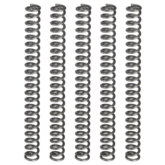 Uxcell 5 Pack Compression Spring, 5mm OD, 0.8mm Wire Size, 50mm Free Length, Spring Steel Construction Extended Mechanical Compression Springs for Shop and Home Repairs, Silver Tone