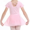 thumbnail image 6 of Miqool Dance Leotards for Girls Short Sleeve Belted Ballet Leotard with Skirt Ruffle Tutu Dress Gymnastic Ballerina Outfits, 6 of 9
