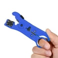 thumbnail image 5 of Uxcell Wire Stripper Cutter  for Round or Flat TV/UTP Cat5 Cat6 Coax Coaxial Cable Stripping Tool Blue, 5 of 5