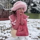 thumbnail image 4 of Faux Fur Ladies Winter Bucket Hat Warm Protection From Cold Fisherman Cap Fashionable Winter Hat for Women Winter Cap-D, 4 of 5