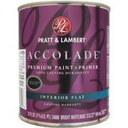 - Pratt & Lambert Accolade Premium 100% Acrylic Paint & Primer Flat Interior Wall Paint QT