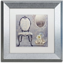 Trademark Fine Art "Salon II" Canvas Art by Color Bakery White Matte, Silver Frame