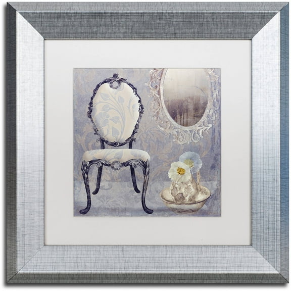 Trademark Fine Art "Salon II" Canvas Art by Color Bakery White Matte, Silver Frame