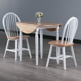 thumbnail image 4 of Winsome Wood Sorella 3-Pc Drop Leaf Dining Table with Windsor Chairs, Natural and White, 4 of 4