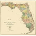thumbnail image 2 of Drew 26x26 Gold Ornate Wood Framed with Double Matting Museum Art Print Titled - Florida - Drew 1856, 2 of 4