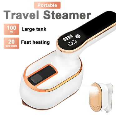 Travel Steamer for Clothes,Portable Mini Clothes Steamer,Big Capacity Strong Penetrating Travel Steamer Garment Fabric Wrinkles Remover for Home Travel College - White