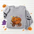 thumbnail image 7 of Women's Fall Clothes Sweatshirt Halloween Graphic Pullover Tops Crewneck Long Sleeve Casual Shirts Vintage Pumpkin Print Outerwear for Festival Party, 7 of 7