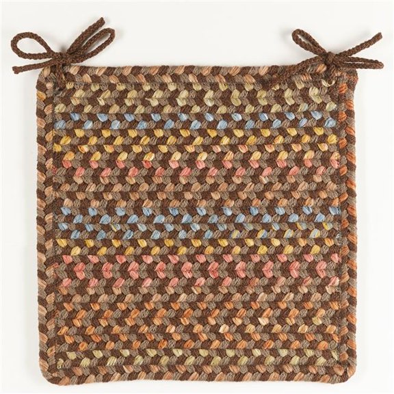 Rhody Rug WO31A015X015B-4 Woodstock Chair Pads, Hickory & Multi Color - Set of 4