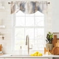 thumbnail image 3 of Beige Gray Tie Up Valance Curtains for Windows, Kitchen Curtains Window Treatments, Abstract Grunge Mottled Neutral Texture Short Window Shades Valances for Bedroom Bathroom Cafe 42"x18", 3 of 8