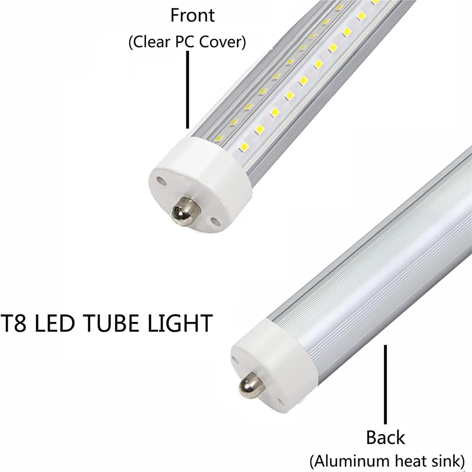 T8 LED Tube Lights 5 Foot(Equal to 57.8in),F60T12 75W Fluorescent Bulb ...