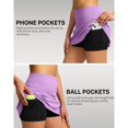 thumbnail image 5 of Shorts for Women Summer Double Layered Pleats Tennis Skirts High Waisted Skirt Workout Athletic Skort Casual Sports Skirts Beach Vacation Trendy 2025 with Pockets S-2XL, 5 of 9