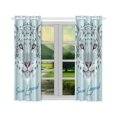 thumbnail image 2 of MKHERT Green Leopard Window Curtain Kitchen Curtains Window Treatments 26x39 inch,Set of 2, 2 of 3