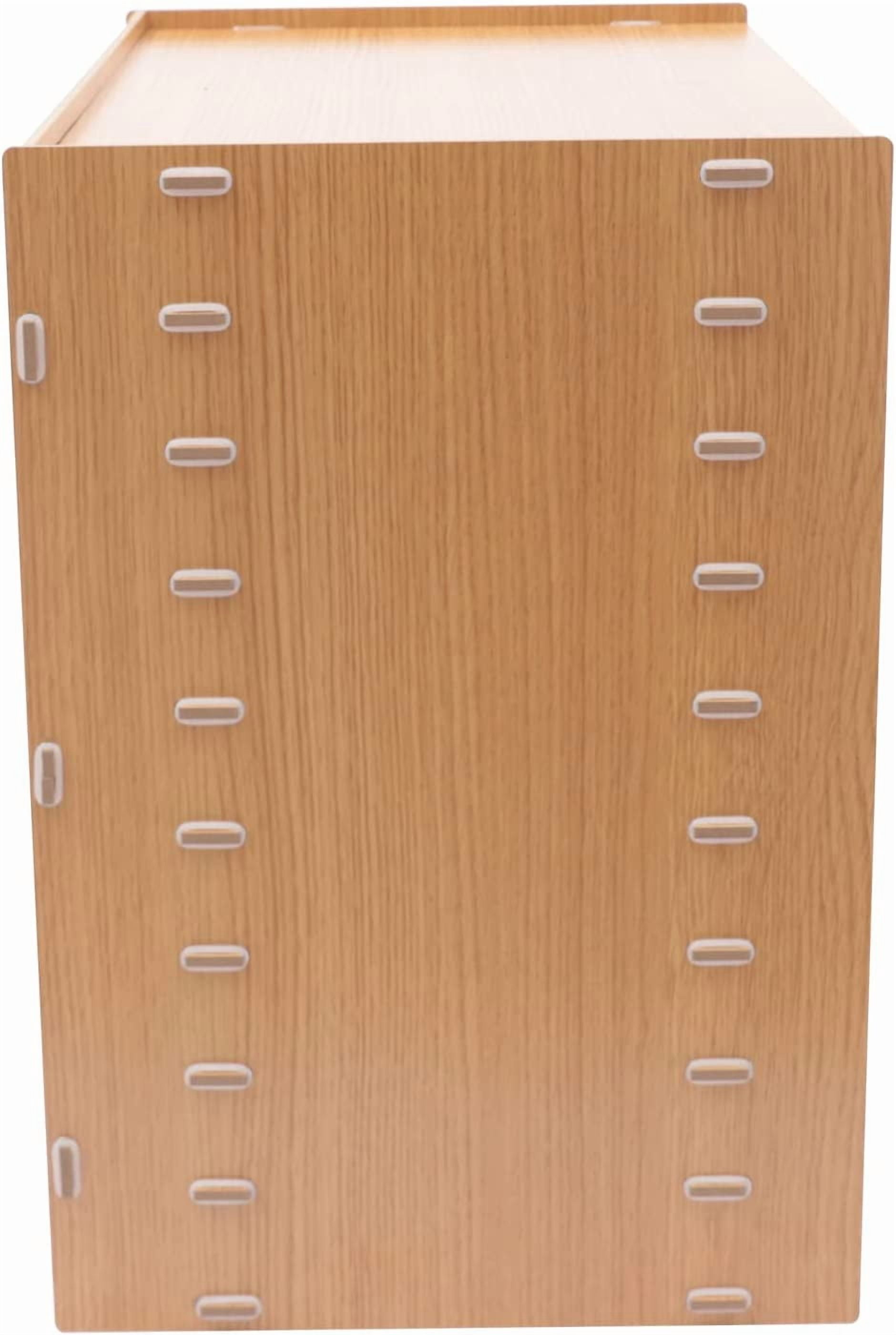 Miumaeov Office Desk Desktop Organizers, 9-Tier Golden Oak Accessories Letter Tray Paper Holder File Document Rack Shelf Literature Bill Organizer Rack