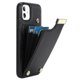 thumbnail image 1 of For iPhone 11 Cover TPU PU Leather Metal Decor Shockproof Cell Phone Case with Card Holder, 1 of 5