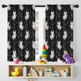 thumbnail image 5 of Blackout Kids Curtains,Cat and Rose Gothic Pattern Children's Insulated Curtains Set Of 2,Bedroom Essentials,Toddler Room Decor 42"x54", 5 of 5