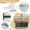 thumbnail image 6 of SEANATIVE Air Fryer Toaster Oven Cover Fabric Convection Oven Cover with Pockets, Washable Small Appliance Dust Protection for Kitchen Home, S, 14.5 x 18.5 x 9 Inches, Mushroom Floral, 6 of 7