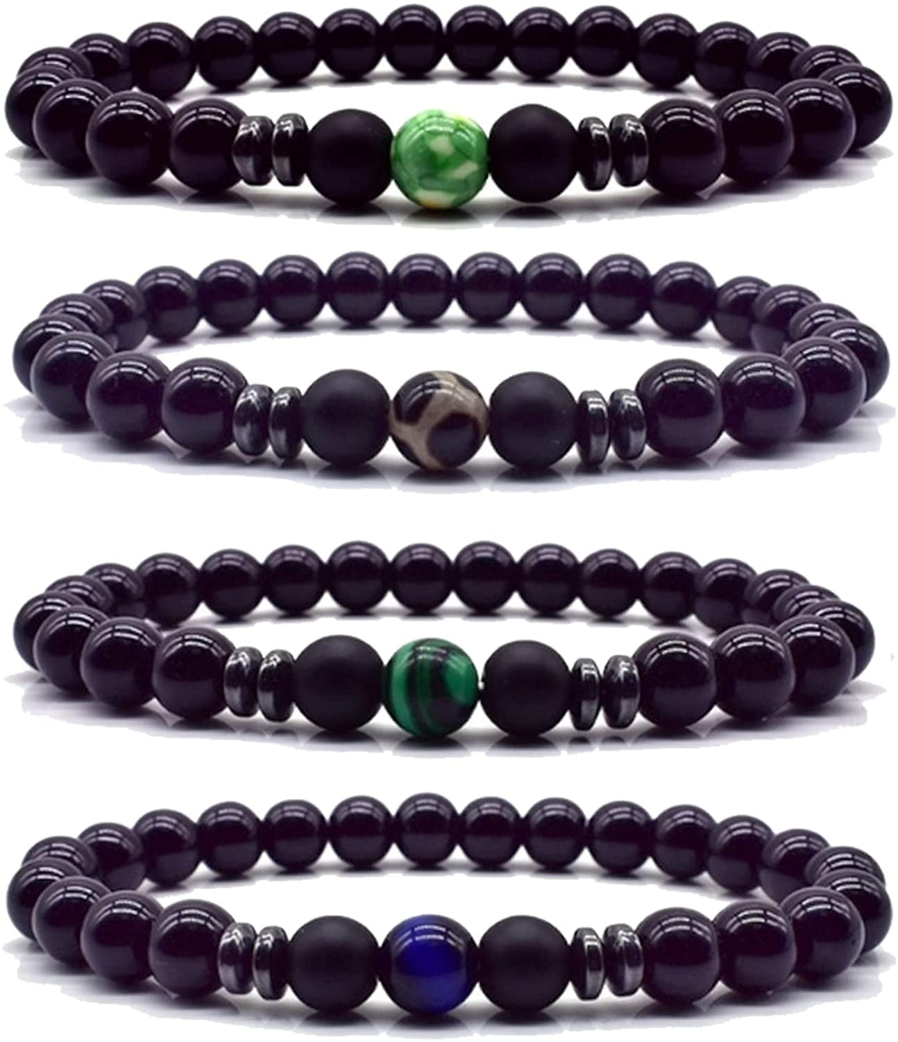 AntiSwelling Black Obsidian Anklet 24Pcs Adjustable Lymphatic