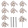 thumbnail image 1 of 10 Sets Artificial Hydrangea Flower Heads with Stems,Fake Flower Silk for Bouquet Table Home Wedding,Light Brown, 1 of 7