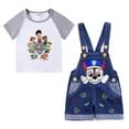 thumbnail image 5 of Camiseta de manga corta de algodón de la Patrulla Canina para bebés + pantalones cortos vaqueros con cinturón, trajes de dos piezas, conjunto de ropa de verano para niños pequeños de 1 a 4 años, 5 of 5