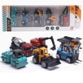 thumbnail image 4 of 5-piece Set 1:64 Alloy Engineering Vehicle Model Excavator Mixer Forklift Truck Educational Model Toys, 4 of 8