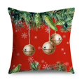 thumbnail image 1 of Fundas de almohada de Navidad para sofá, decoración del hogar, 40/45/50cm, bolas de adorno, campanas de bayas de acebo, 1 of 4