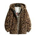 thumbnail image 6 of 2023 Fall/winter Leopard Print Jacket Loose and Comfortable Cotton-padded Jacket Fashion Men's and Women's Autumn Warm Jacket (01 Brown,Asian XXL is Eur L), 6 of 7