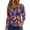 A004-Light Purple, variant on Halloween Henley Tops for Women 3/4 Sleeve Pumpkin Ghost V Neck T Shirts Funny Graphic Tshirts Halloween Costumes
