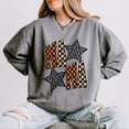 thumbnail image 4 of Checkered Mama Leopard Stars - Womens Lightweight Garment Dyed Sweatshirt, 4 of 7