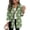 Green-#007, variant on Women's Polka Dot Waffle Knit Shacket Loose Fit Button Down Shirt Long Sleeve Collared Top with Chest Pocket Casual Fall Shirt Jacket,Black M