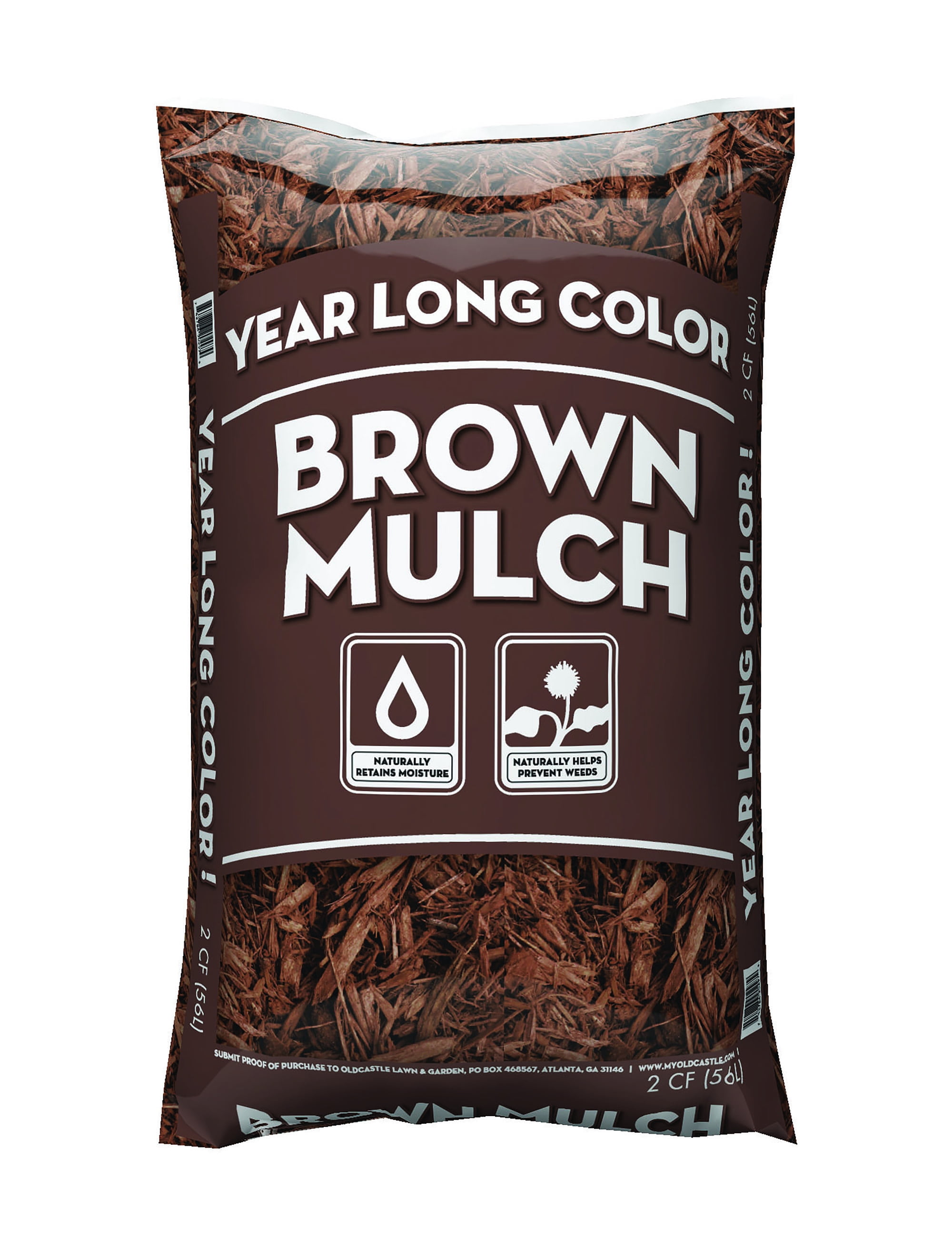 Year Long Color Brown Mulch, 2 Cu. Ft.