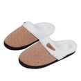 thumbnail image 3 of Povozer Women's Indoor Bedroom Slipper with Memory Foam, Wool-Like House Shoe with Anti-Skid Rubber Sole for Ladies(Khaki,7.5), 3 of 6