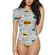 thumbnail image 1 of Balery Hello Body de cuello redondo de manga corta para mujer Tops de manga corta Tops básicos-Medium, 1 of 7