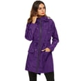 thumbnail image 3 of Chubasquero LOMON ligero e impermeable para mujer, color morado XL, 3 of 6