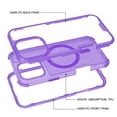 thumbnail image 2 of Dteck Magnetic Case for iPhone 16 Pro Max, Compatible with MagSafe, Military Grade Drop Protection Slim Translucent Matte Shockproof with Anti-Fingerprint Phone Case,Purple, 2 of 6