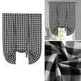 thumbnail image 3 of Shade Gingham Fit Cortina De Ventana 42x63 "Negro Gloria cortinas a cuadros de búfalo, 3 of 9