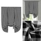 thumbnail image 3 of Buffalo Tie Up Window Cortinas - Cortinas de cenefa de cocina semitransparentes con bolsillo para barra, cortinas de cocina, 42 pulgadas, 1 Negro Macarena cortinas a cuadros de búfalo, 3 of 8