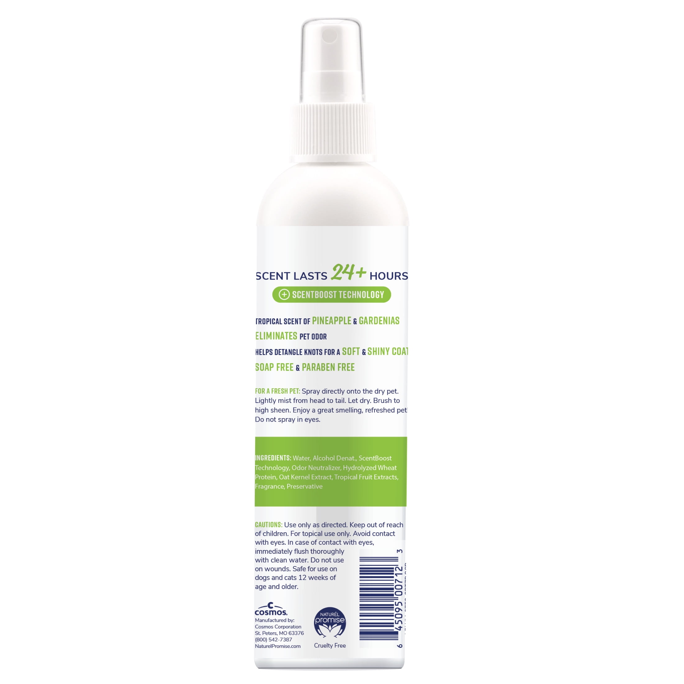 Naturel Promise Fresh & Soothing Dog Deodorizing Spray Tropical Breeze, 8 fl oz Bottle