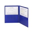 thumbnail image 1 of Smead Poly Two-Pocket Folder With Security Pocket, 11 X 8 1/2, Blue, 5/pack, 1 of 2