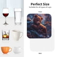 thumbnail image 5 of Leather Coasters with Heat-resistant for Drinks, Lazy Stone Bear Cup Coasters Cup Pad Mat for Tabletop Protection, Coffee Table, Office Desk and Housewarming Gift, 5 of 5