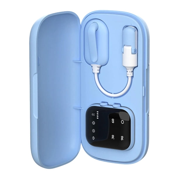 Alarma inalámbrica para enuresis, entrenamiento para ir al baño, alarma para orinar con receptor para niños y adultos. Azul